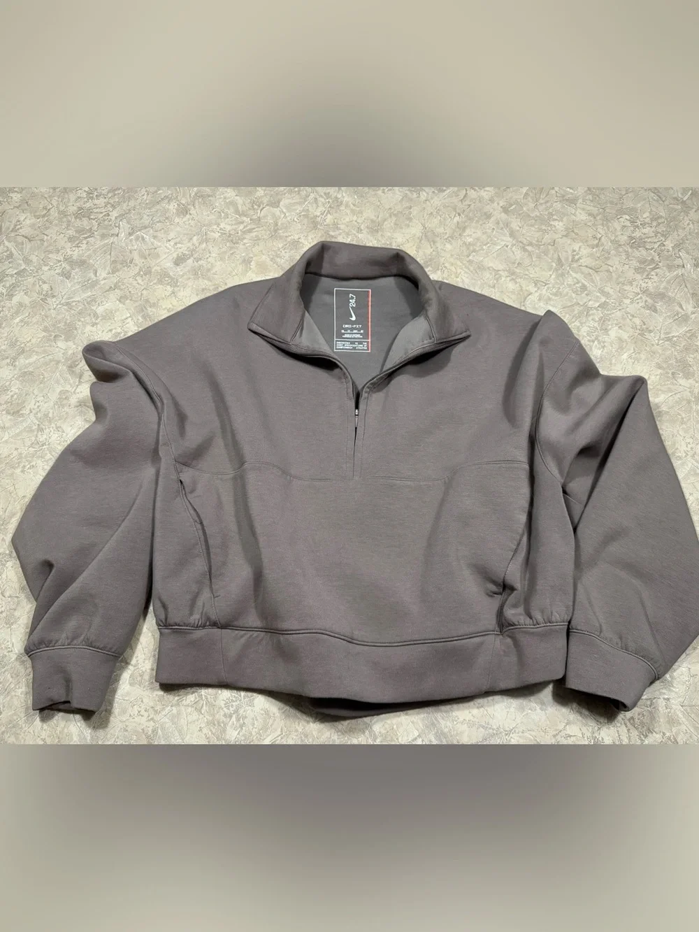 Nike women's Half-Zip Shirt Jacket 24/7 performance Fri fit brown